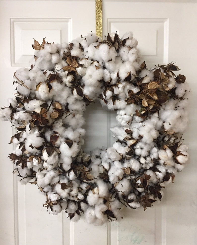 Cotton BOLL Wreath Etsy
