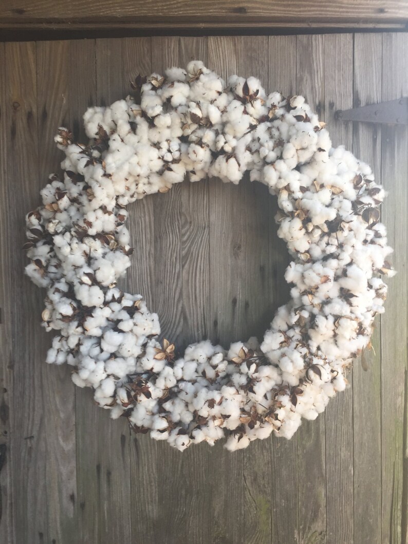 Cotton BOLL Wreath Etsy