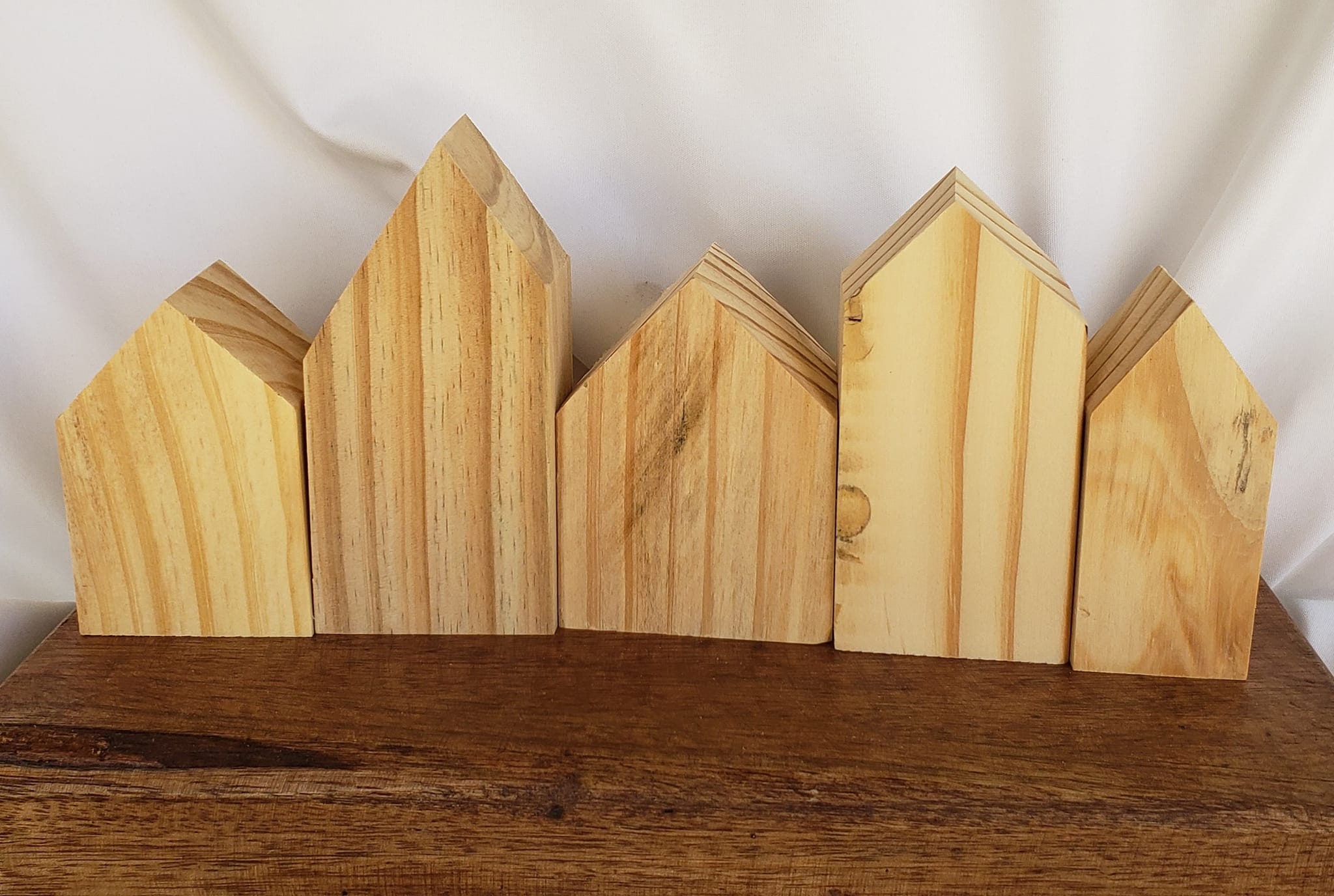 12 Chunky Unfinished Wood House Cut Out/tiered Tray House/ Diy Etsy