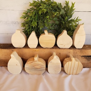 6 chunky rustic pumpkin, tiered tray Halloween, Fall cut out, unfinished wood pumpkin, diy pumpkin, home decor, kids craft,table decor, fall