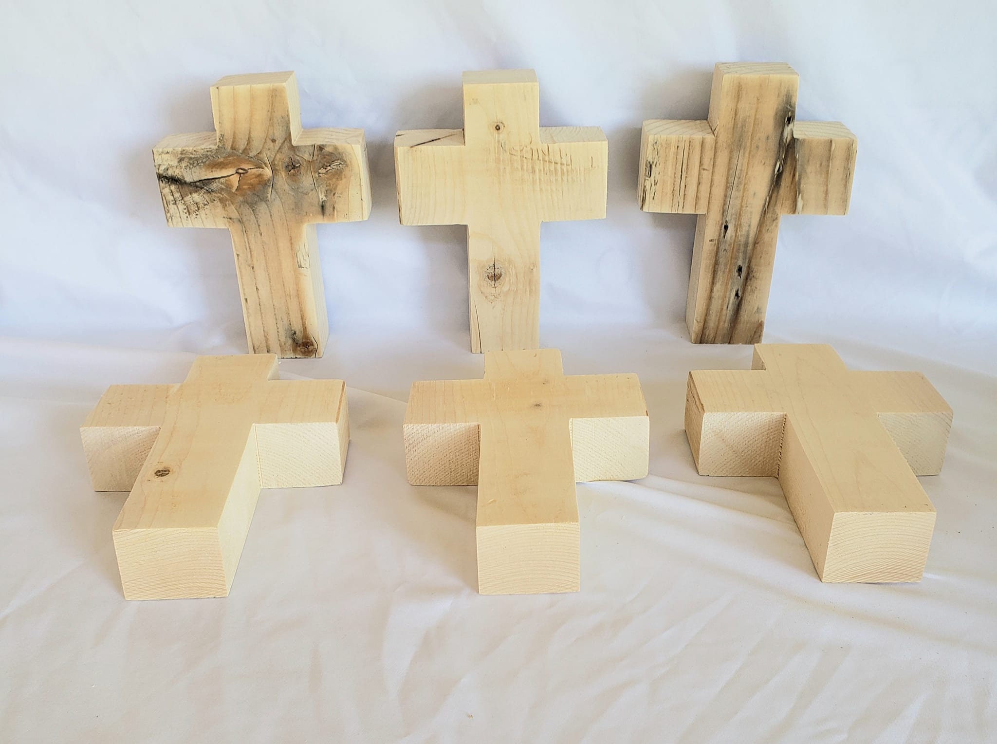 100 Pack Unfinished Wooden Crosses for Crafts - Wood Cross Bulk for Church,  First Communion, Easter Tree, Sunday School, DIY Projects (4x3 in)