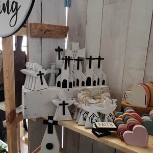 Set of 12 Unfinished 2 Piece Church Cutout/diy Religious Decor ...