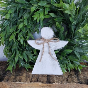 Angel wood finished ornament, rustic Angel, finished ornament,Christmas tree decor, ornament decor, winter decor, primitive angel