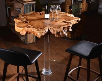 Custom made direct edge round tables, Wooden dining tables, Coffee tables, Barbecue tables (with stand)