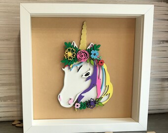 Unicorn frame, Nursery Decor, gifts for her, home decor