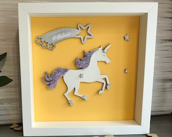 Unicorn frame, Nursery Decor, gifts for her, home decor, I believe in unicorns