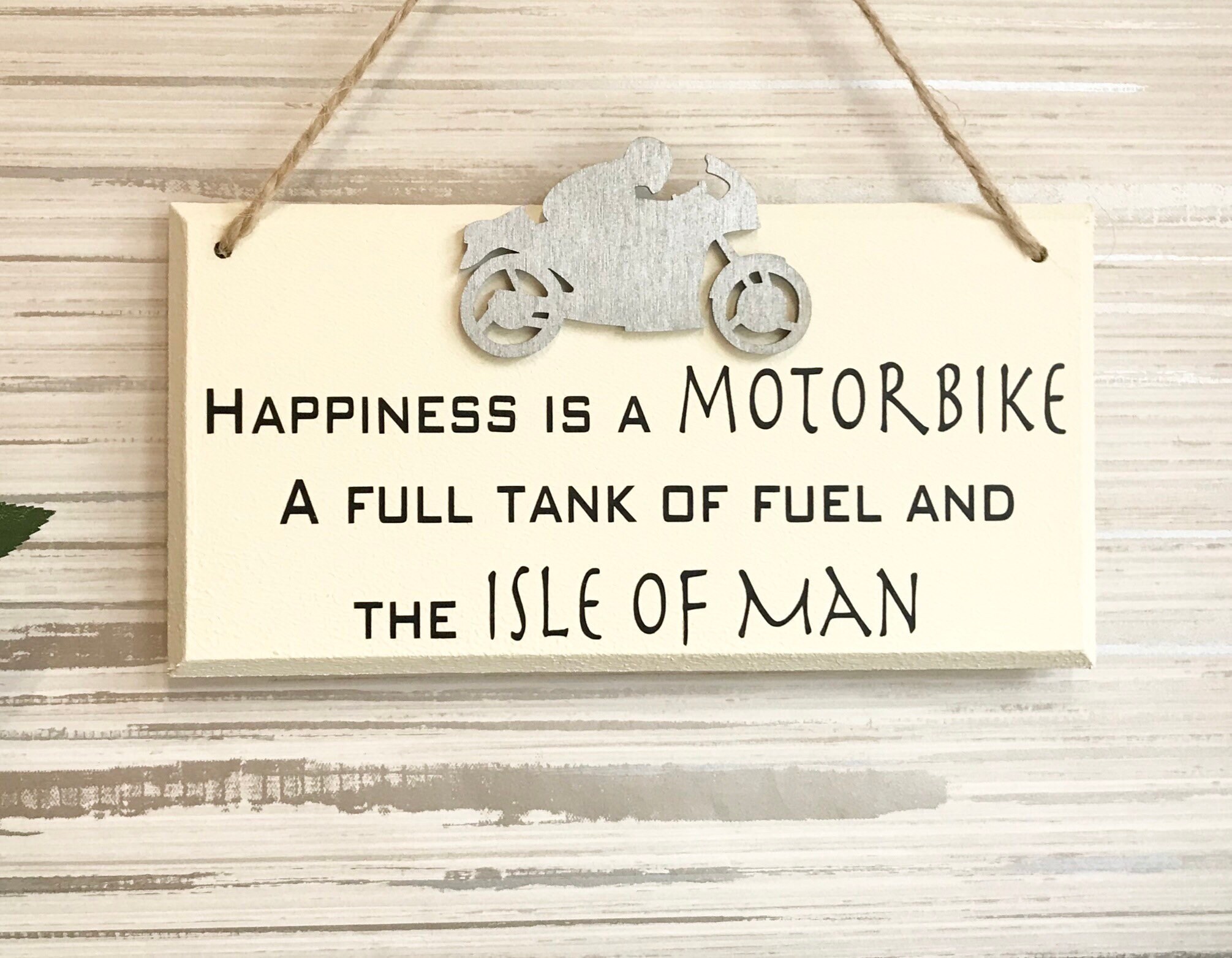 Happiness is a motorbike, Isle of Man gift, Manx TT, Isle of Man races, motorbike gift, motorbike fan, motorbike lover, gifts for him or her