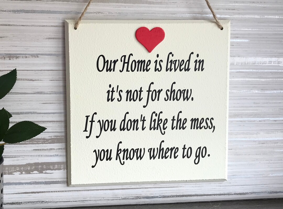 Our Home Funny Wall Hanging Sign Housewarming Gift Gifts for Etsy