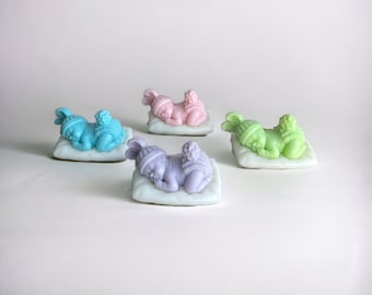 Sweet Baby Sleeping Shower Favors, Handmade Goat Milk Soap, Personalized, Organza Bags