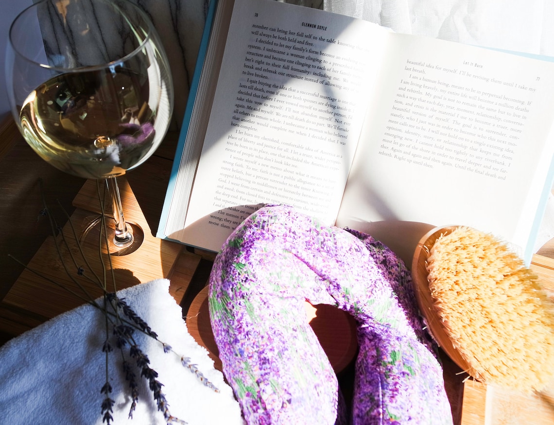 Neck Wrap Flaxseed & Lavender Filled Neck Wrap All Natural Etsy