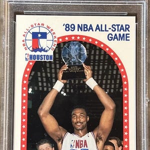 Vintage 1989 NBA Reifen - Karl Malone - '89 All Star Game - PSA 8 Graded Basketball Karte - Made in den USA
