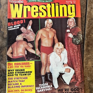 Inside Wrestling Magazine - November 1974 Issue WWF / WWE - Incredible Garvins