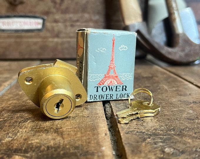Collection Tower Locks Vintage 1960s Tower Drawer Lock No. 112: NOS With Original Box & 2 Keys ...