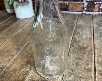 bouteille de lait Dairylea vintage des années 1920 - ferme laitière - bouteille de lait en verre gaufré - Made in USA - bouteille de lait en verre rétro