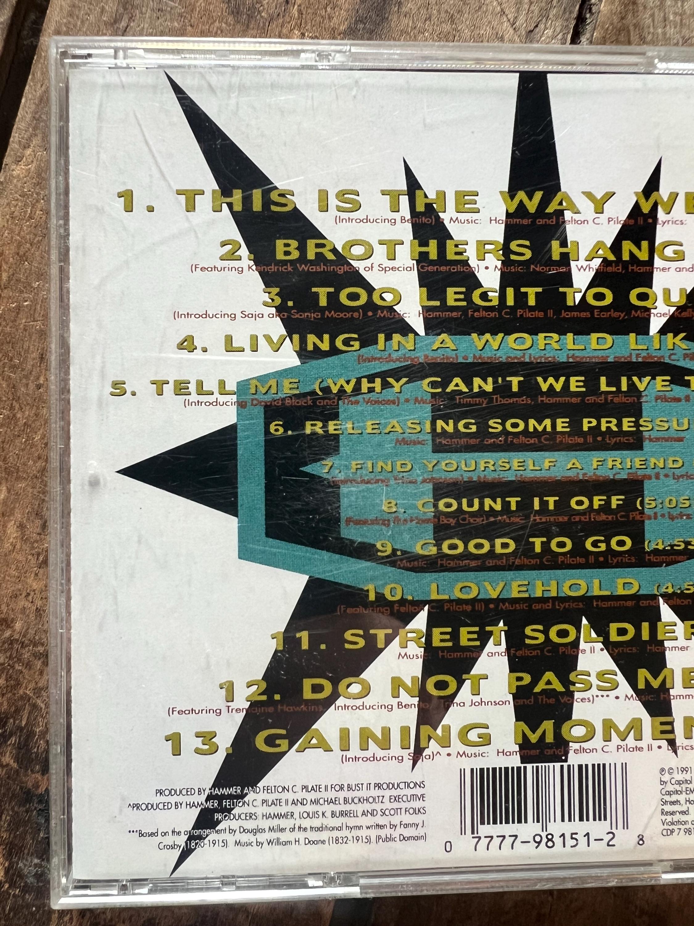 MC Hammer “too Legit to Quit” CD - 1991 Capitol Records Rap Album
