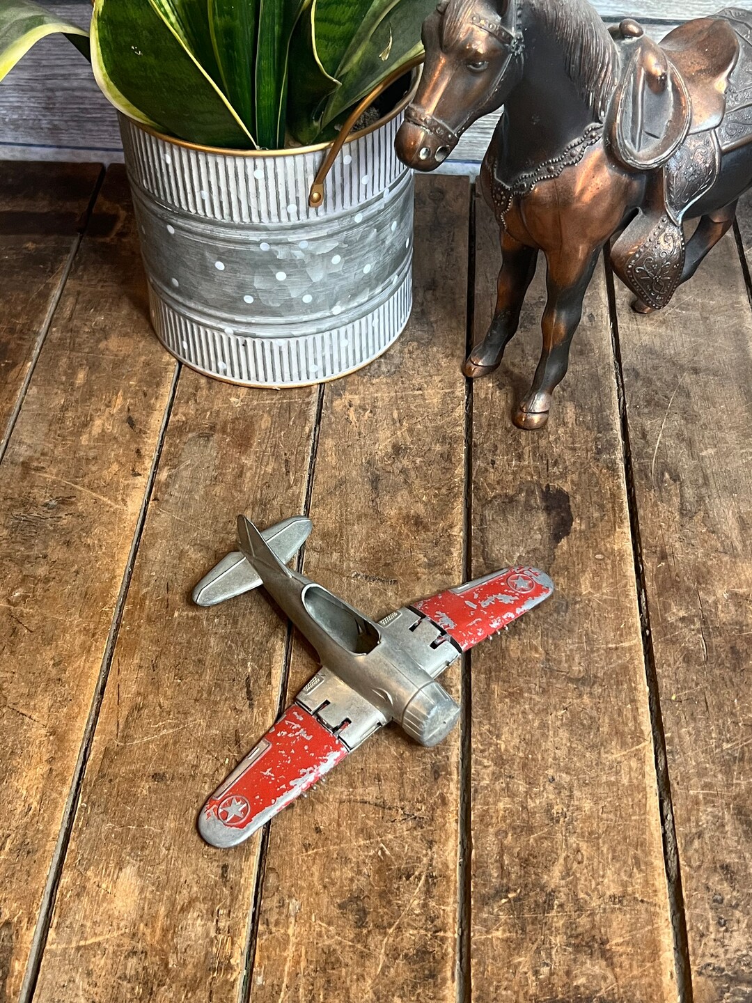 Vintage 1950s HUBLEY Diecast Navy Fighter Airplane: Aircraft