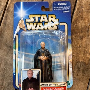 2002 ハズブロ スターウォーズ - クローンの攻撃 - 最高議長パルパティーン アクションフィギュア - オリジナルカード - スターウォーズ コレクタブル