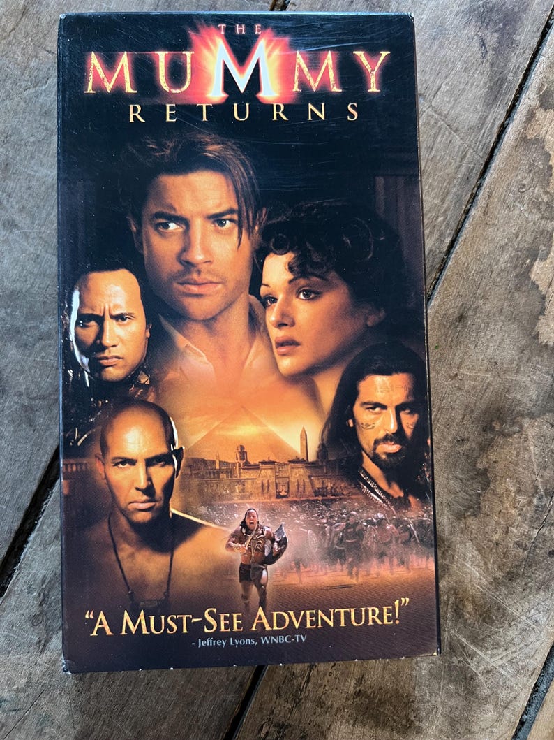 The Mummy Returns ( VHS 2001) Starring - Brendan Fraser, Rachel Weisz ...