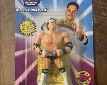 Vintage 1997 WWF Rocky Maivia The Rock Action Figure - MOC