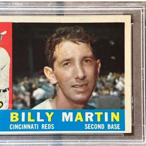 Vintage 1960 Topps Billy Martin PSA 5 Graded Baseball Card