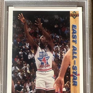 Vintage 1991 Oberdeck - Joe Dumars - 1991 NBA All Star Game - PSA 8 Graded Basketball Karte - Detroit Pistons - Made in USA