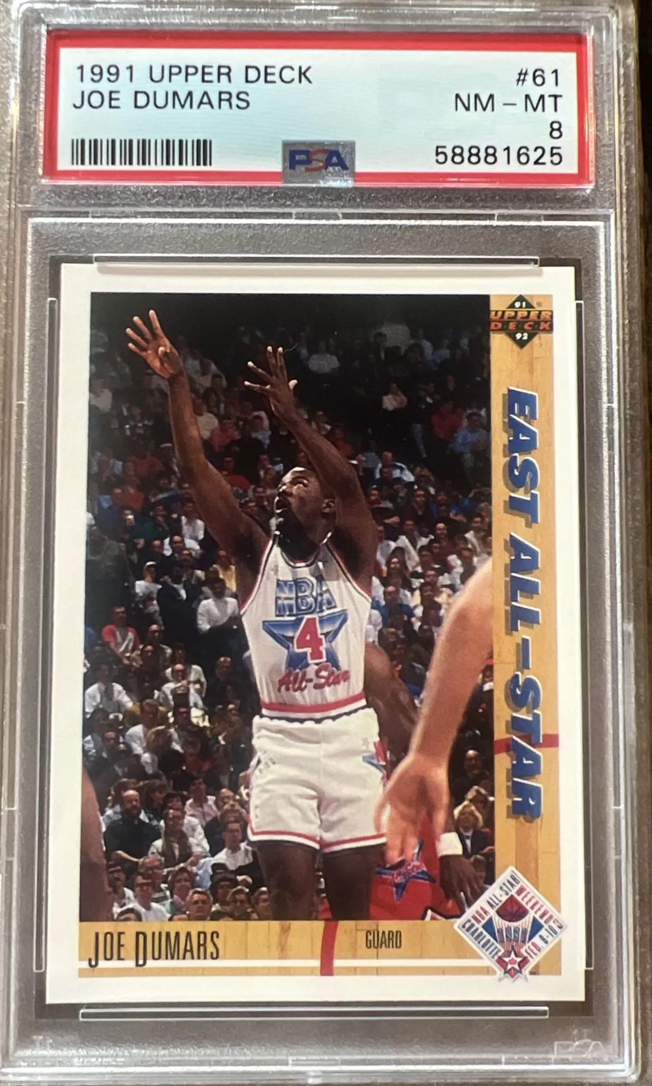 1991 Joe Dumars Upper Deck All-star Card - PSA 8 - Etsy