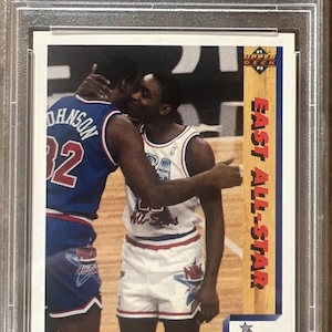 Vintage 1991Upper Deck - Isiah Thomas - 1991 NBA All Star Game - PSA 7 Nahezu mintfarbene Graded Basketball Karte - Made in USA
