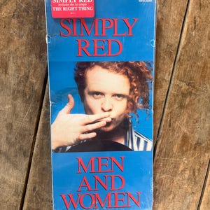 Vintage 1987 Simoly Red  “Men and Women”  Original Music CD  - Elektra Records - Retro CD - Compact Disc - Pop Rock