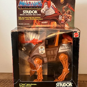 1984 Mattel - Masters Of The Universe - STRIDOR ( Armored War Horse ) Complete Original Box - He-Man MOTU