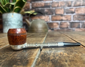 Vintage 1960s Dr Grabow Viking Briar Wood Pipe: Bulldog Style