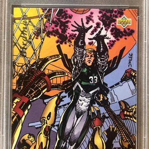 1992Upper Deck - FANIMATION - Larry Bird (Boston Celtics ) - Birdman Kunstkarte - PSA 7 Graded Basketball Karte - Made in USA
