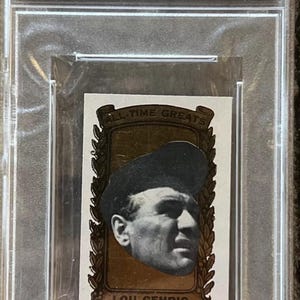 Vintage 1963 Bazooka Lou Gehrig All-Time Greats Baseball Card - PSA 6 - NY Yankees - Major League Baseball Hall of Fame 1939 - Made in USA