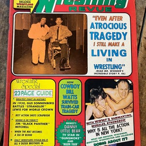 Vintage Wrestling Revue Magazine - February 1975 Issue - Pre WWF / WWE - Collectible Wrestling Magazine - Rare Find