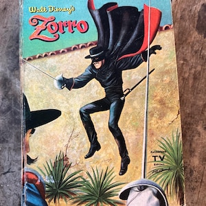 Vintage 1958 Walt Disney’s Zorro - Hardcover Book - Authorized TV Edition, Published by Whitman Publishing Company, Racine Wisconsin - USA