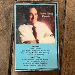 Faron Young &quot;Memories Vol. 1&quot; Cassette Tape - Vintage Country Music
