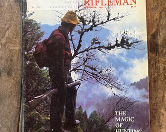 Vintage 1976 American Rifleman Magazine - Wydanie wrześniowe - Reklama retro - Męski magazyn outdoorowy