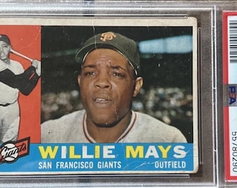 1960 Topps Willie Mays Baseball Card - PSA 1 - San Francisco Giants