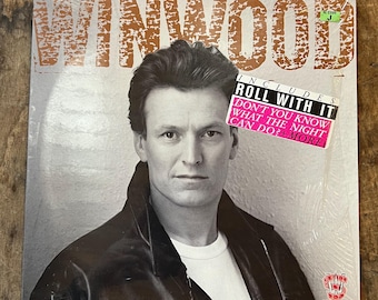 Vintage Steve Winwood "Roll With It" LP Record - 1988 Club Edition