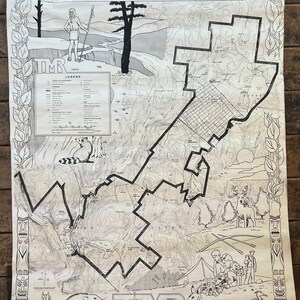 Mappa del campo scout del fiume Ten Mile del 1967 - Narrowsburg NY - Contea di Sullivan - TMR - Boy Scouts of America