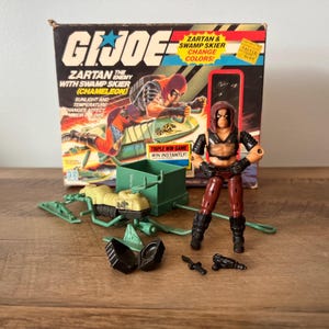 Vintage 1984 GI JOE Zartan Swamp Skier Action Figure with Box