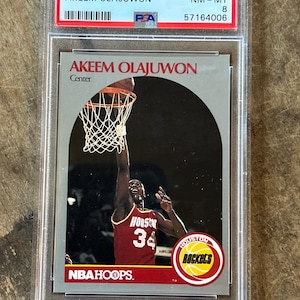 1990 NBA Basketball Karte - Akeem Olajuwon Houston Rockets - Psa NM-MT 8