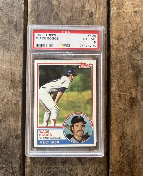 1983 Topps Wade Boggs Rookie Card - PSA 6 - Boston Red Sox - Etsy