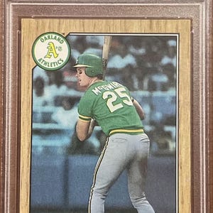 1987 Topps Mark McGwire Rookie Card - Oakland A&#39;s - PSA 7 Grade