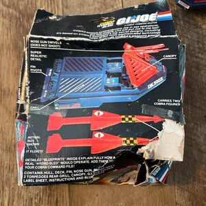 Véhicule GI Joe Hydro-Sled 1986 – Hasbro – Complet Avec Blueprint – Occasion
