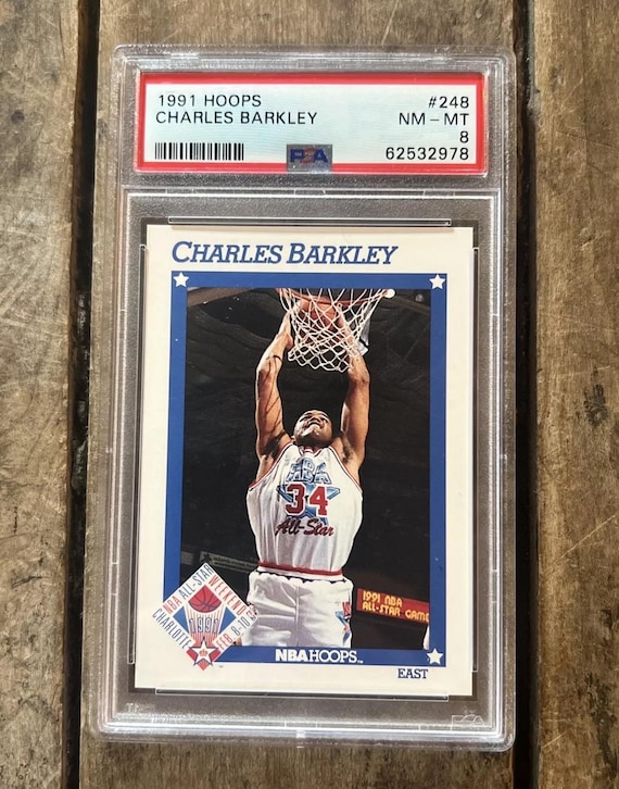 Vintage 1991 NBA Hoops Charles Barkley All-star Card - PSA 8 - Etsy