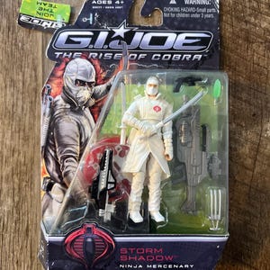 GI JOE The Rise Of Cobra - Storm Shadow: Ninja Mercenary-actiefiguur - Hasbro compleet, verzegeld op kaart - MOC
