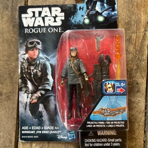 Star Wars Rogue One - Sergeant Jyn Erso Actionfigur MOC Komplett - Hasbro Original Karte - Star Wars Sammlerstück