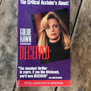 Deceived - VHS Movie (1991) NOS Sealed - Starring Goldie Hawn & John Heard - Rare Demo Promotional Copy Sealed