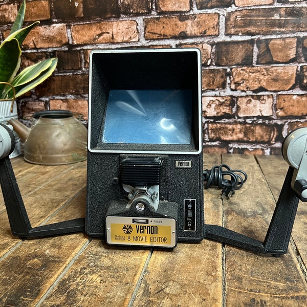 Vintage 1960s Vernon Deluxe Super 8 Movie Editor - 8mm Editor Viewer - Made by Sansei Kiki Co Ltd. in Japan - Not working Condition