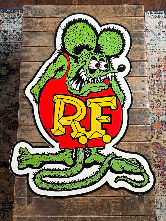 Rat Fink Big Daddy Ed Roth - 40 Inch Double Sided Porcelain